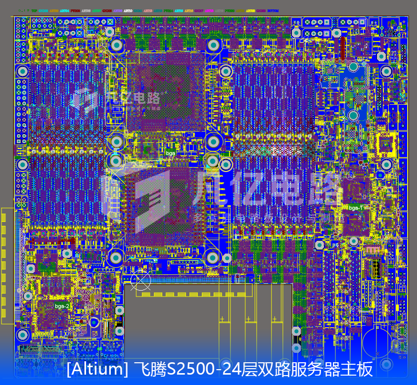 飞腾S2500-24层双路服务器主板