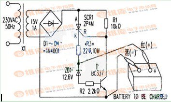 自动电池充电器电路图