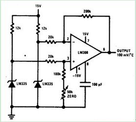 差分温度传感器电路图