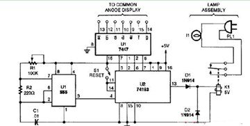 灯泡计时器电路图