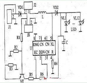 太阳能照明灯电路图
