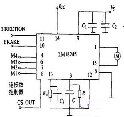 驱动直流电动机的电路图