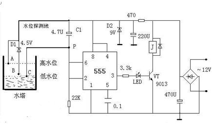 水位报警器控制器电路图