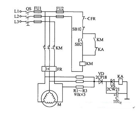 三角形联结电动机断相保护电路