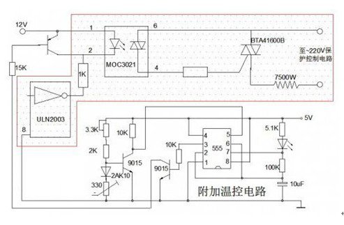 热水器自动恒温实验电路图